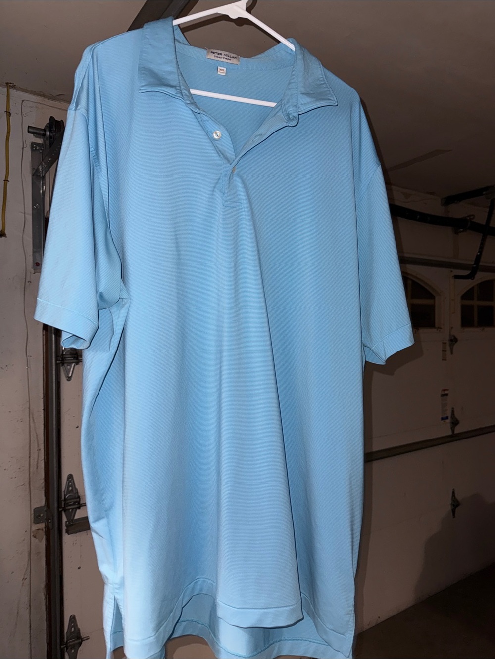 Peter Millar Men's Light Blue Polo Shirt - Classic Short Sleeve